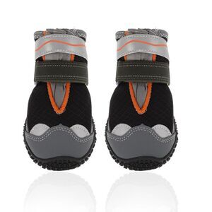 4pcs Breathable Mesh Dog Shoes Dog Boots Paw Protectors Dog Boots Black
